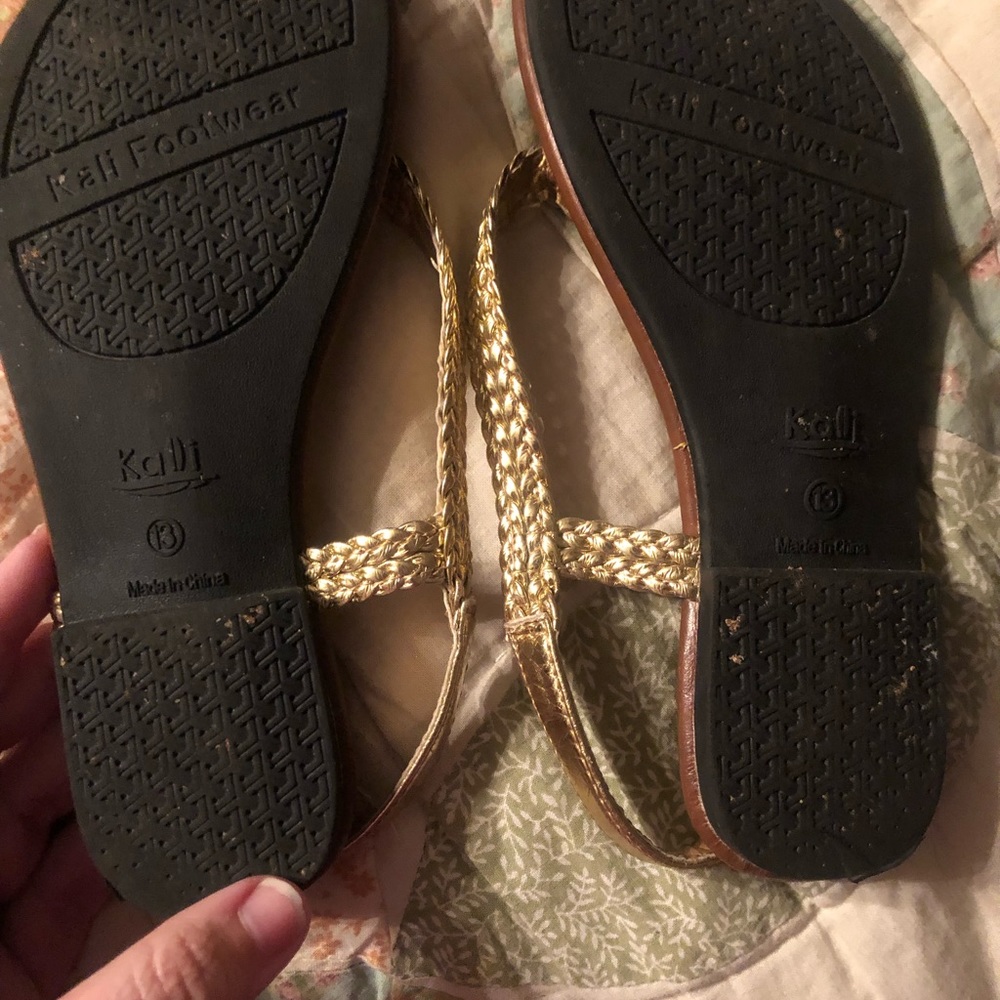 Gold sandals size 13